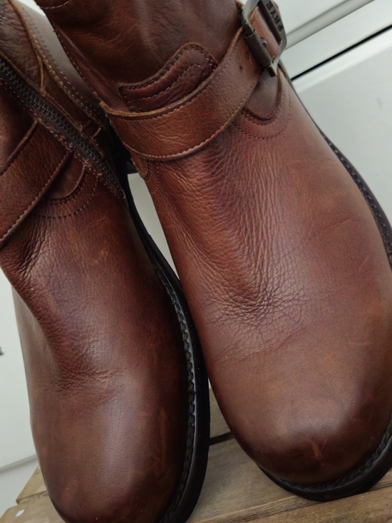 Frye Other - Frye Men's Cognac Leather Buckle Ankle Boots